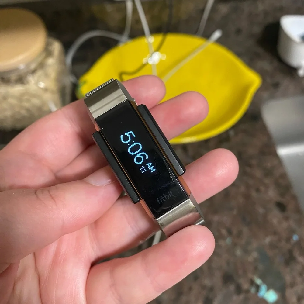 Fitbit Alta with Silver Magnetic Band and Charger